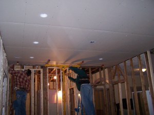 Tv room ceiling done