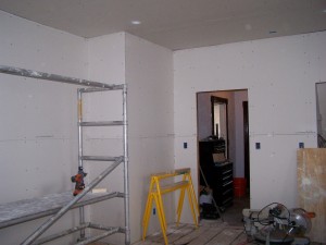 Tv Room drywall - diningroom wall